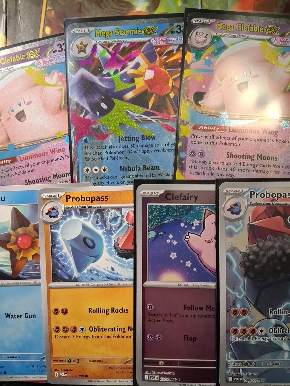 7ct Pokemon Mega Starmie ex + Mega Clefable ex & More ~ Pokemon Perfect Order